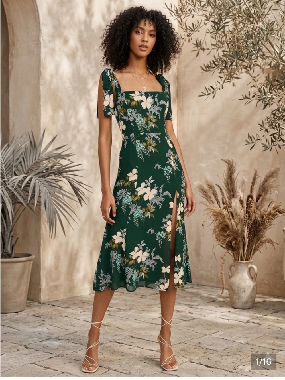 Reformation Twilight floral midi dress in Portia.